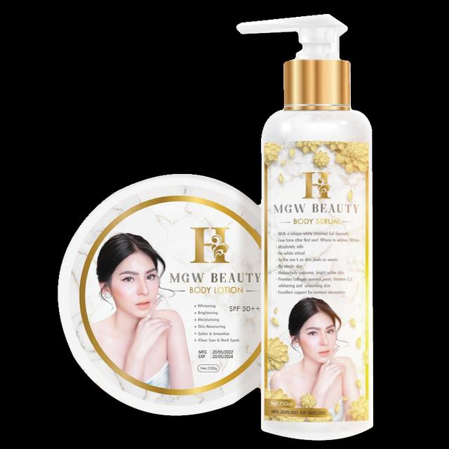 ครีมเมจิกไวท์ H MGW Beauty Body Lotion + Serum SPF50 4