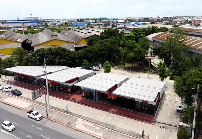 ขายที่ดิน ติดถนนพระราม 2 ตรงข้ามเซ็นทรัลมหาชัย เนื้อที่ 9 ไร่ พร้อมโรงงาน