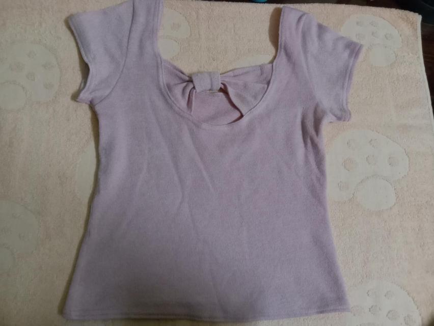 เสื้อโบว์ชมพู