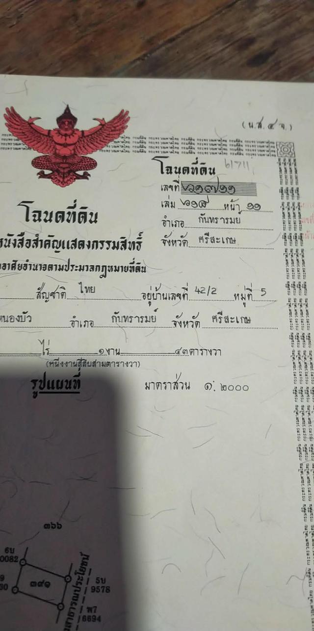 ที่ดิน ต.หนองบัว อ.กันทรารมย์ จ.ศรีสะเกษ 3