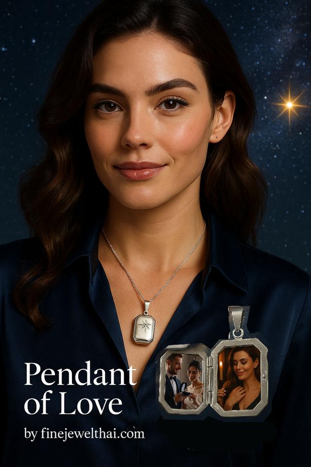 Finejewelthai จี้ล็อกเก็ต ฝังเพชรพรีเมี่ยม ของขวัญปีใหม่ P1177cz