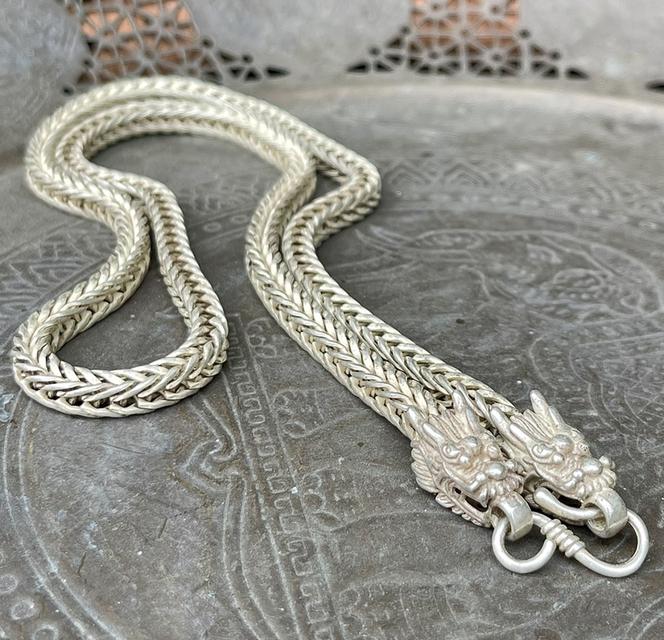 สร้อยคอเงิน สร้อยเงินเก่า หัวลายมังกร สร้อย 5