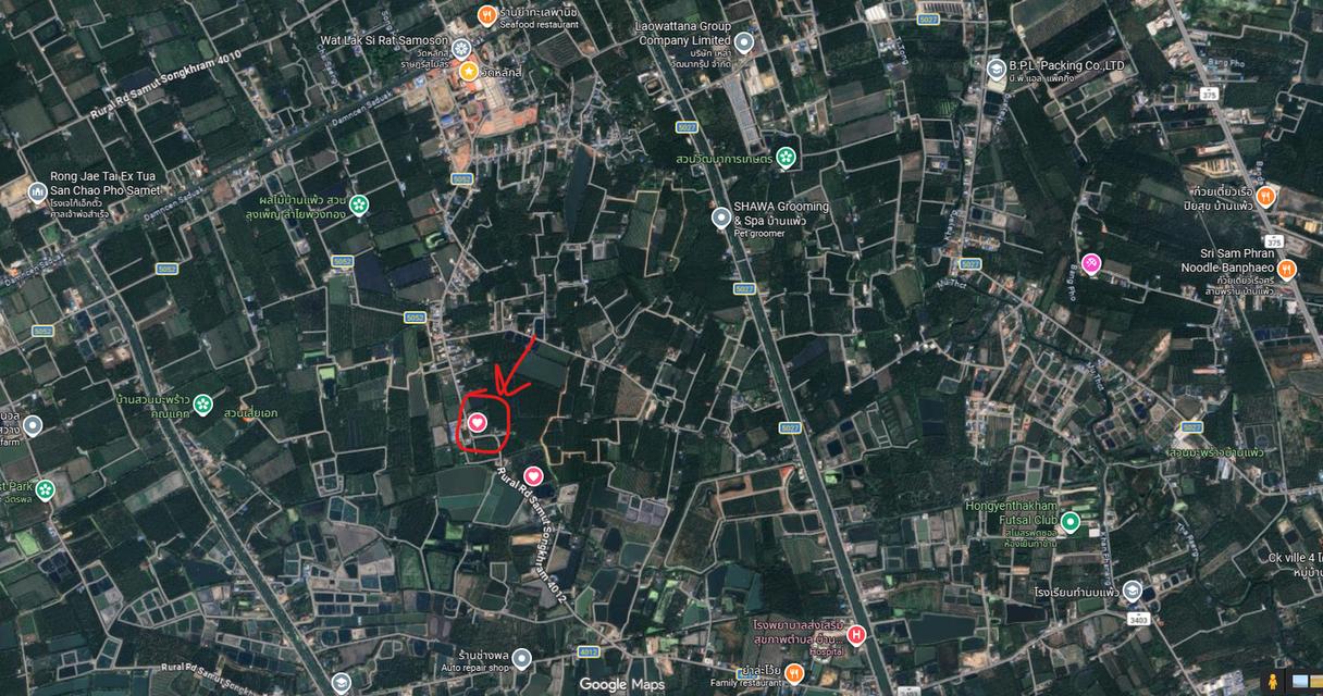 ที่ดินทางหลวง 4012 แถวบ้านแพ้ว วัดหลักสี่และวัดยกกระบัตร 2