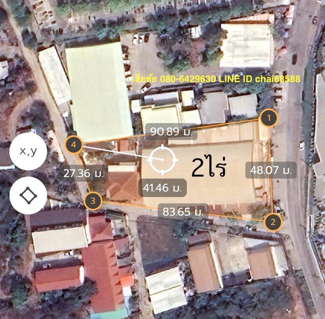 ขายที่ดินพร้อมสิ่งปลูกสร้าง เนื้อที่ 2ไร่ 3ตรว. ติดถนน 2ด้าน หน้ากว้าง 48เมตร ลึก 90เมตร 9