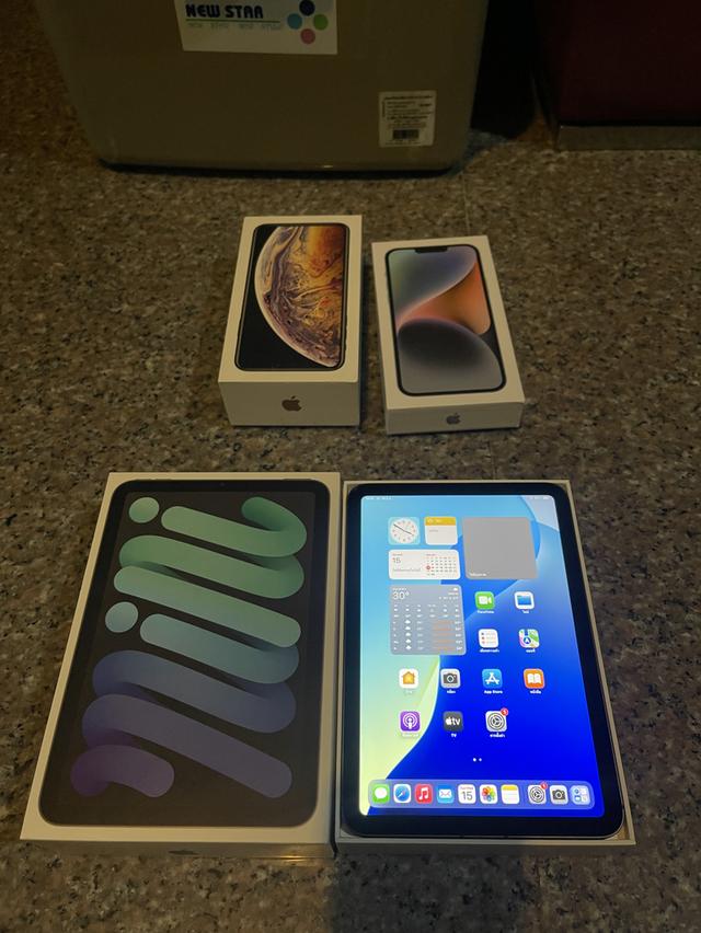 ขายiPadMini6สีSpace Black64กิ๊กWifi Celluer ใส่ซิมได้ยกกล่องอีมี่ตรงไร้รอยใช้งานดีถูกมากก