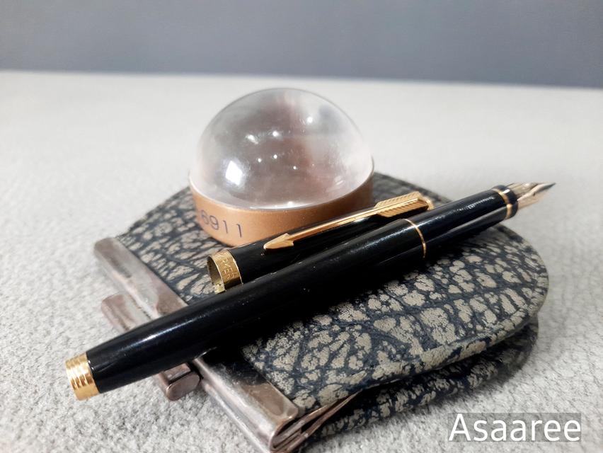 ขอขายปากกาหมึกซึมหัวทอง Parker fountain pen หัวทอง 14K รุ่นหัว 585 made in France  9