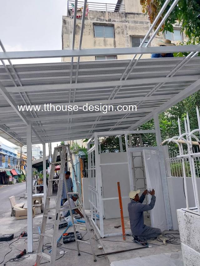 รับเหมา ต่อเติม โครงหลังคา กันสาดห้องครัวเทพื้นปูกระเบื้อง โทร 0950920028 รูปที่ 3