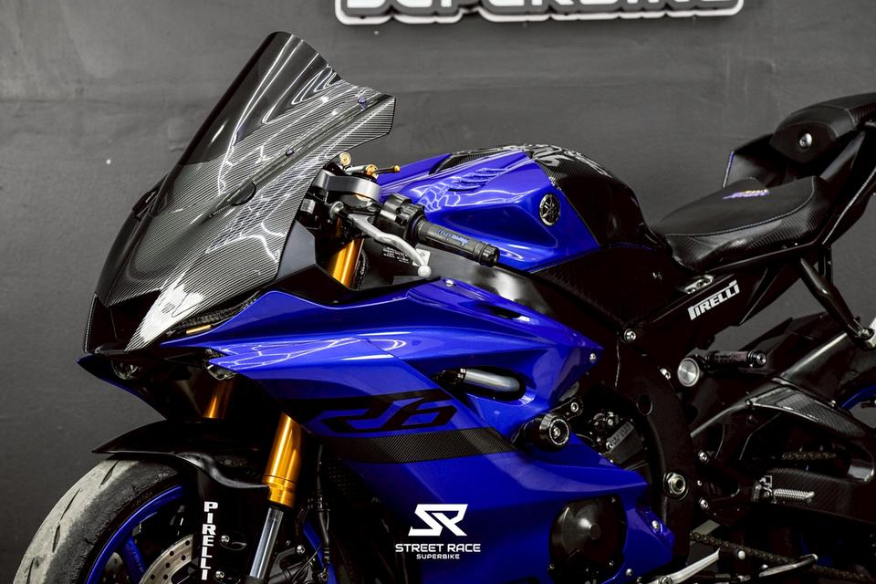 🔥 YZF-R6 ปี 2018 น้ำเงิน-ดำ | ตัวแรงสายสนาม ของแต่งแน่น ฟรีดาวน์! 🔥 รูปที่ 7