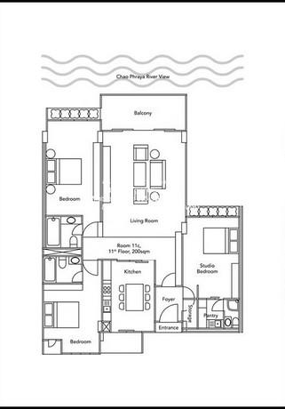 CONDO ริเวอร์ เฮ้าส์ คอนโดมิเนียม River House Condominium 70000 thb 3BR 200ตร.ม. ไม่ไกลจาก ศูนย์การค้าท่าเรือคลองสานพลาซ 5