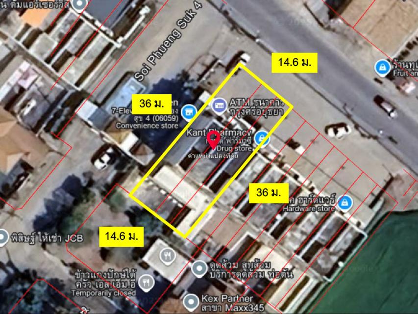 ขาย อาคารพาณิชย์ และให้เช่า ทำเลดี ยอดขายสูง หน้า ม.เฟืองสุข 4 144 ตรม 1 งาน 31.3 ตรว ปัจจุบันทำ 7-11 ใกล้ถ.กาญจนาภิเษก 2