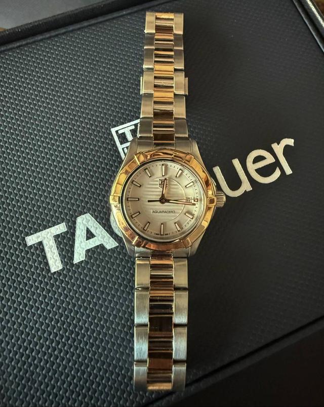 25.TAG Heuer Aquaracer ระบบ Quartz หน้าปัด 28 mm 18k Rose Gold Swiss Ladies Watch  พร้อมกล่องแท้+คู่มือ ใบรับประกัน 5
