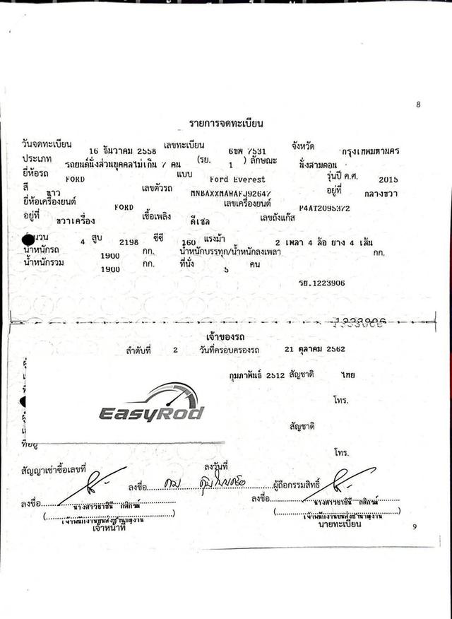 FORD EVEREST 2.2 TITANIUM 2WD ปี 2015 โฉม ปี15-22 เกียร์ AUTO เครื่องยนต์ ดีเซล เลขไมล์ 264,186 Km. 15
