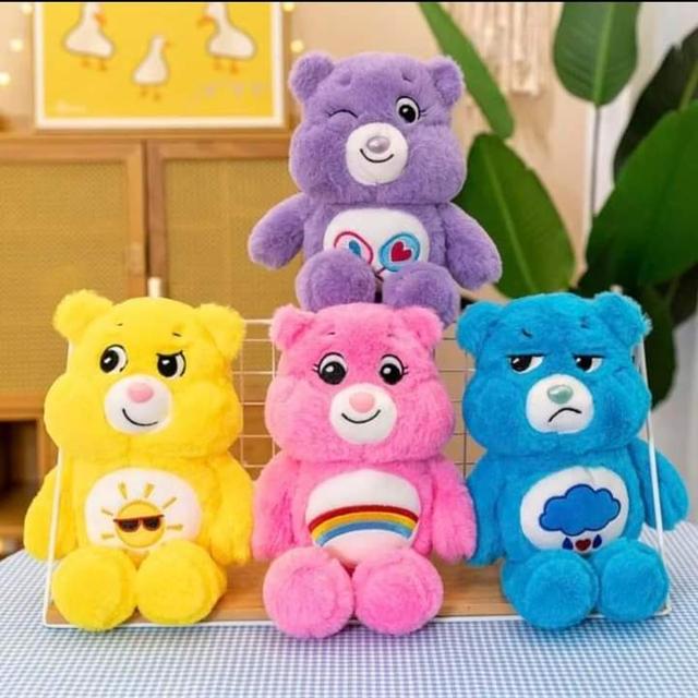 Care Bears Cartoon Plush Toy สีสัน Rainbow Bear Soft Doll Child Companion 3