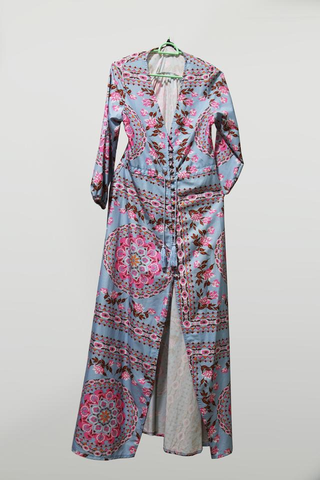 เดรสคลุมยาวลายโบฮีเมียนทรงแม็กซี่ (Bohemian Long Kimono Maxi Dress)_@SP015 7