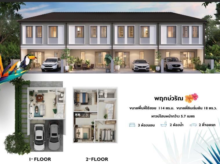 ทาวน์โฮม โครงการบ้านพฤกษา รังสิต-วงแหวน (ธัญบุรีคลอง7) 1