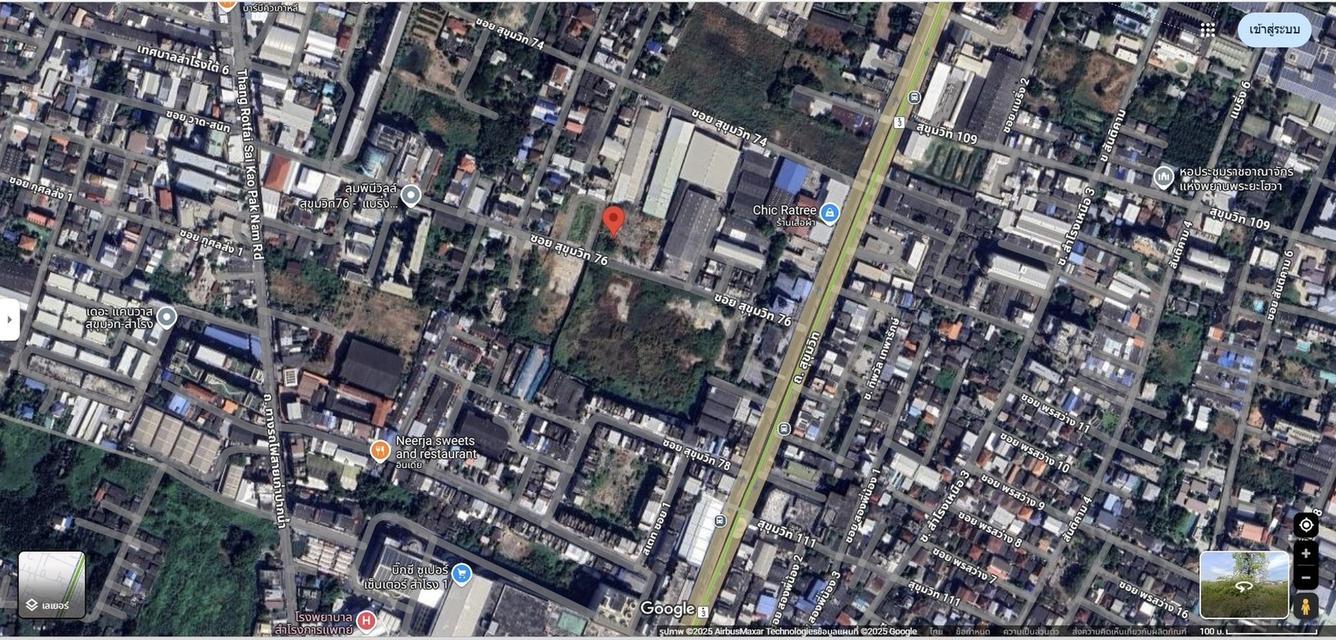 ขายที่ดิน สุขุมวิท 76 ขนาด 3 ไร่ 3 งาน 63.2 ตรว ใกล้ถนนสุขุมวิท 290 ม.