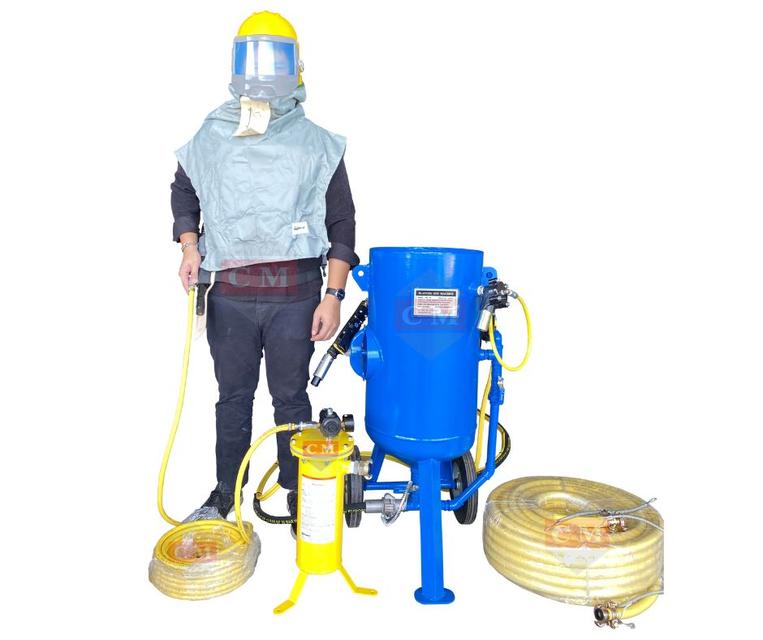 เครื่องยิงทรายกลางแจ้ง เครื่องลอกสนิม / Pressure Blasting Machine 120 แบบครบชุด 2