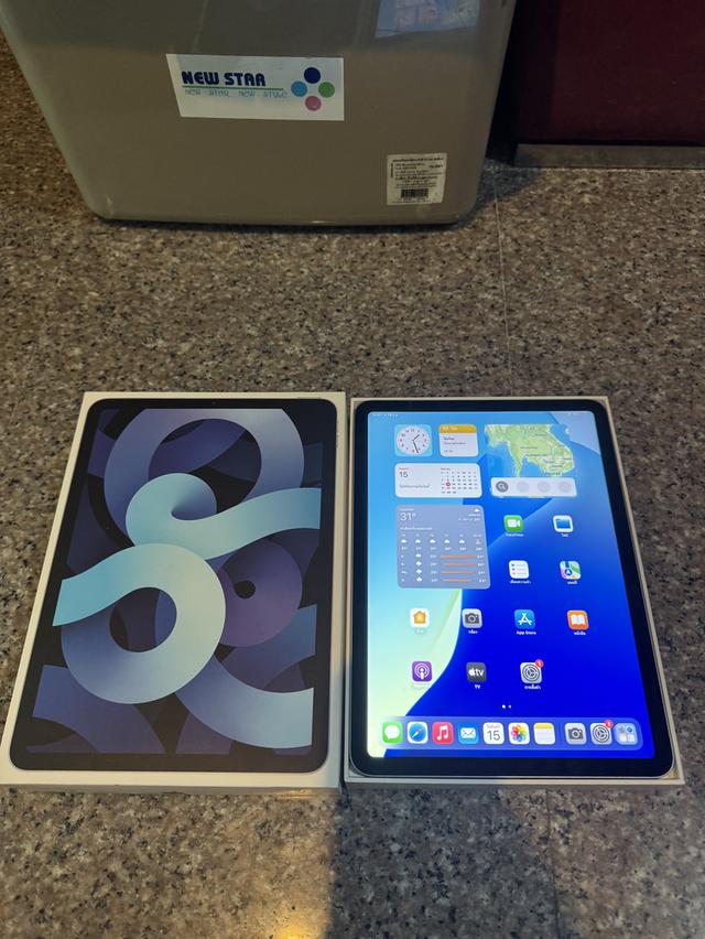 ขายiPadAir4สีใหม่Blue256กิ๊กสูนTrueมีกล่องไร้รอยใช้งานดีจอสวยไม่มีจุดไม่มีเส้นหายาก