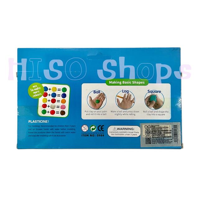 ดินน้ำมัน 12 สี CLAY MODELLING 12 COLORS ปั้นเพลิน สีสด เนื้อนิ่ม ไม่เหนียวมือ เสริมจินตนาการ ฝึกสมาธิได้ดีมาก 4