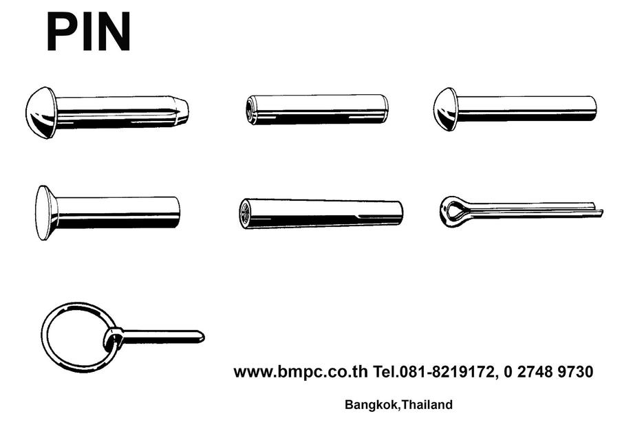 Parallel pin, pin with thread, สลักแบบมีเกลียวใน, Parallel with female thread 5