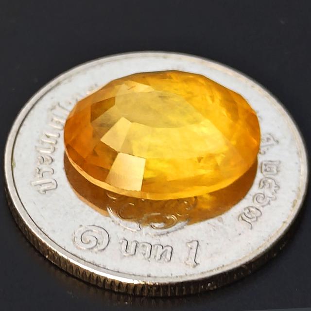💎 พลอย บุษราคัม เผาBE 💎 น้ำหนัก 6.30 กะรัต รูปที่ 5
