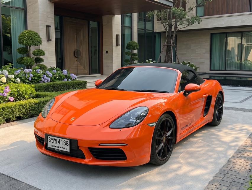 Porsche 718 Boxster 2016 สีขาว wrap ส้ม Full Options