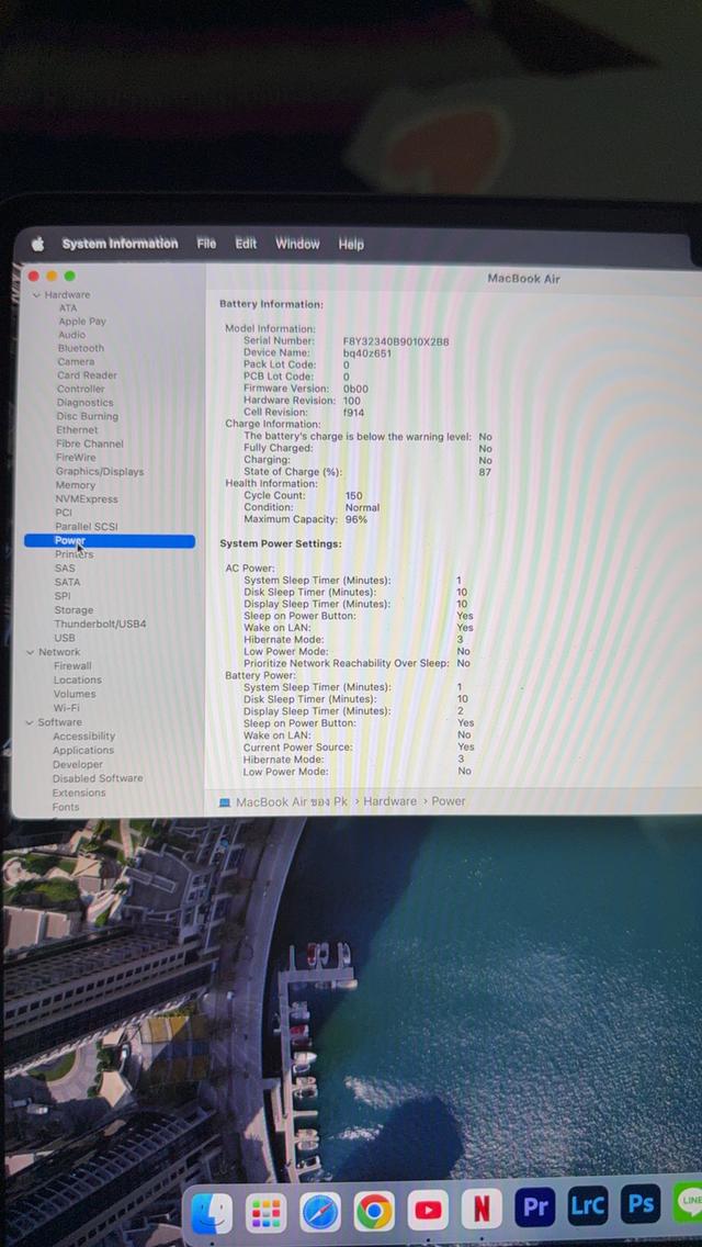 MacBook Air 13.6-inch, M2 2022 Ram8GB SSD512GB 7