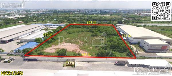 ที่สวย 9 ไร่ หน้ากว้าง ทรงดี ถมแล้วใช้สร้างได้ทันที ใกล้ ถ.เอกชัย ไทวัสดุใหม่ ขอใบ รง.4 ได้ - KK2434S 1