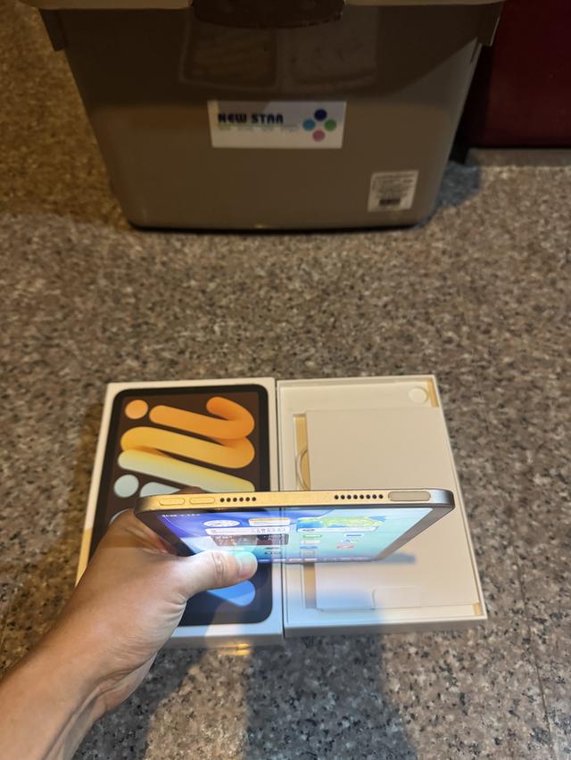 ขายๆๆๆถูกๆๆiPadMini6สีใหม่หายากStar Light มีกล่องอีมี่ตรง 64กิ๊กWifi Only ใช้งานดีทุกๆฟังชั่นสูนTrueทุกๆฟังชั่นรีสโตได้ตลอดไม่มีติดไอคราว Model TH/A รูปที่ 3