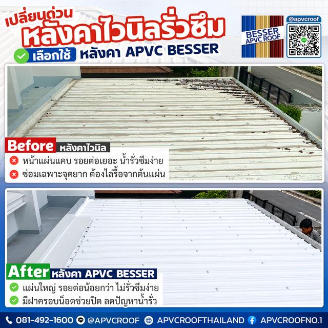 จุดเริ่มต้นจากหลังคาไวนิล? ถึงเวลาอัปเกรดสู่ "หลังคา APVC BESSER" จบทุกปัญหาเรื่องน้ำรั่วซึม!