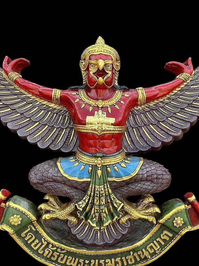 พญาครุฑ ครุฑธนาคารเก่าเก็บสี ขนาด130ซม ครุฑแขวนผนัง