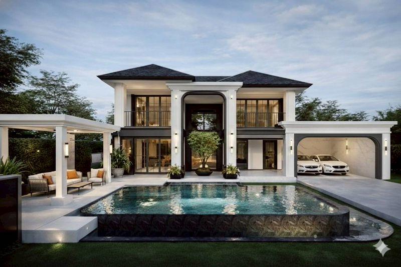 🏡 พูลวิลล่าหลังใหญ่ 6 ห้องนอน 7 ห้องน้ำ พื้นที่ 426 ตรม. 26.9 ล้านบาท! #บ้านใหม่กำลังก่อสร้าง 🔑 1