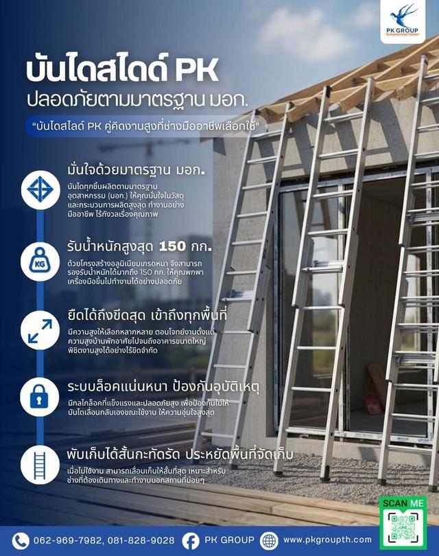 บันไดสไลด์ บันไดทรงA บันไดทรงเอ ตรา นกนางแอ่น รูปที่ 2