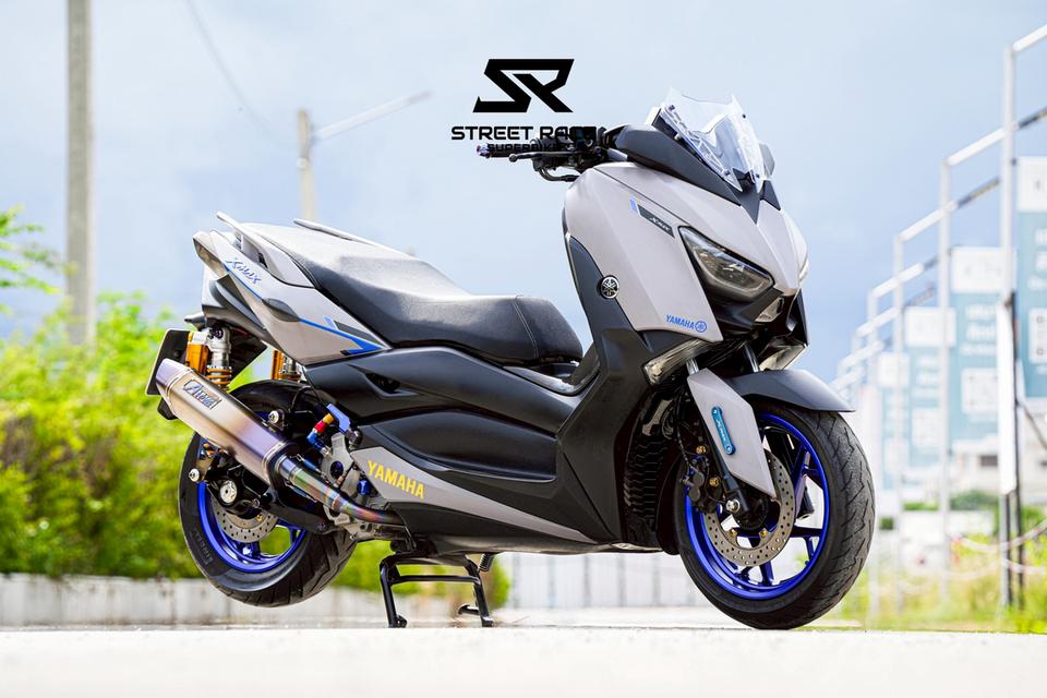 2021 Yamaha xmax 2021 เทาล้อน้ำเงิน โช๊ค ohlins + ท่อ atom titanium ของแต่งเบิกใหม่ทั้งคัน 13