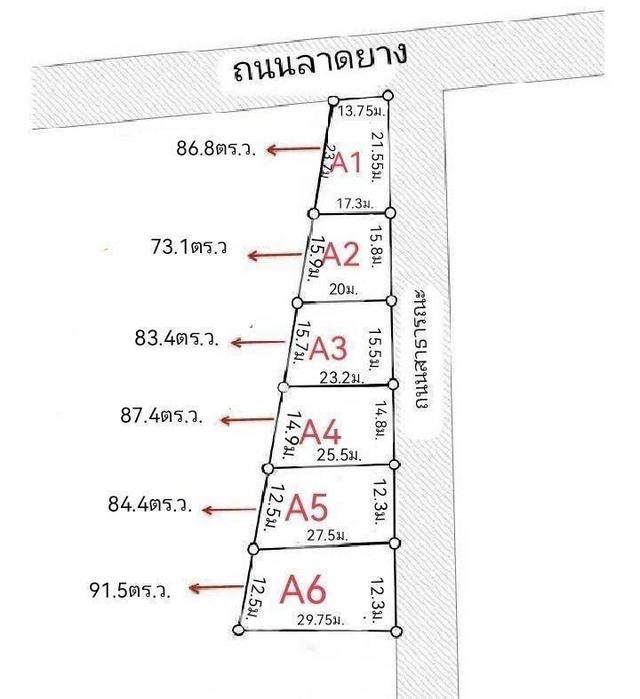 ขายที่ดินถูก​แบ่งแปลง​ 6แปลง​สำหรับปลูกบ้าน​จ.ชลบุรี​ ​อ.พนัสนิคม​ 5