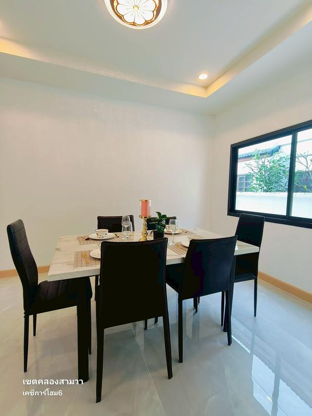 บ้านเดี่ยวมีนบุรี  คลองสามวา  นิมิตใหม่  หมู่บ้านเคซีการ์เด้นโฮม 6 บ้าน 4 ห้องนอน มีห้องนอนชั้นล่าง นัดชมบ้าน 085-318-6868 คุณวา 18