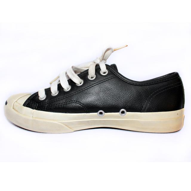 CONVERSE รองเท้าผ้าใบมือสอง Jack Purcell สีดำ หนัง สภาพสวยๆชิคๆ จัดส่งฟรี!!! เก็บปลายทาง