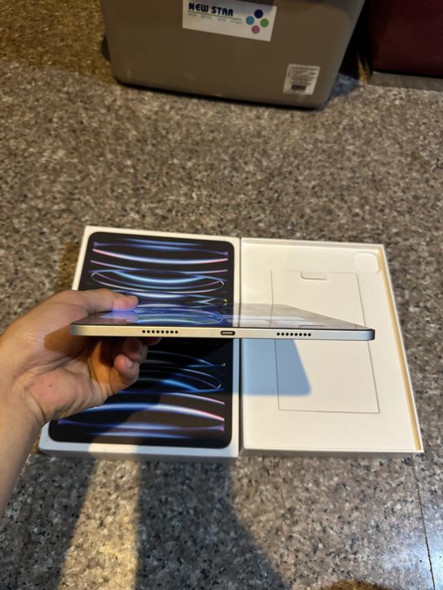 ขายiPadPro11นิ้วM2สีหายากSilver128กิ๊กสูนTrueยกกล่องไร้รอยตกใช้งานดีทุกๆฟังชั่นถูกๆ 4