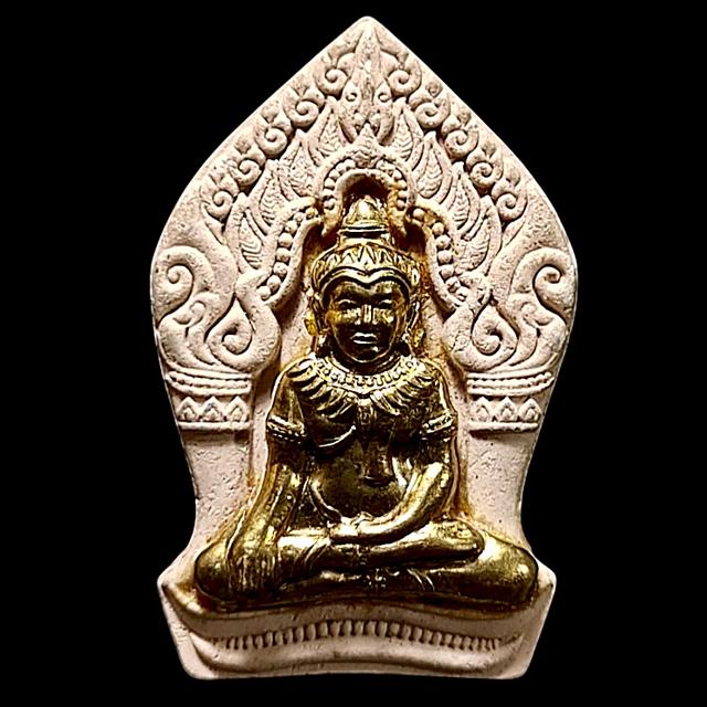 พระยอดขุนพล หน้ากากทอง หลังฝังตะกรุด เนื้อผง