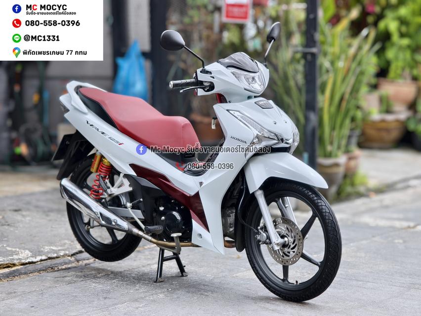 Wave 125i 2023 วิ่ง7000โล รุ่นTOPสตาดมือล้อแมค รถบ้านแท้เครื่องท่อเดิมๆ มีเล่มเขียวชุดโอนครบ No1447 รูปย่อยที่ 4