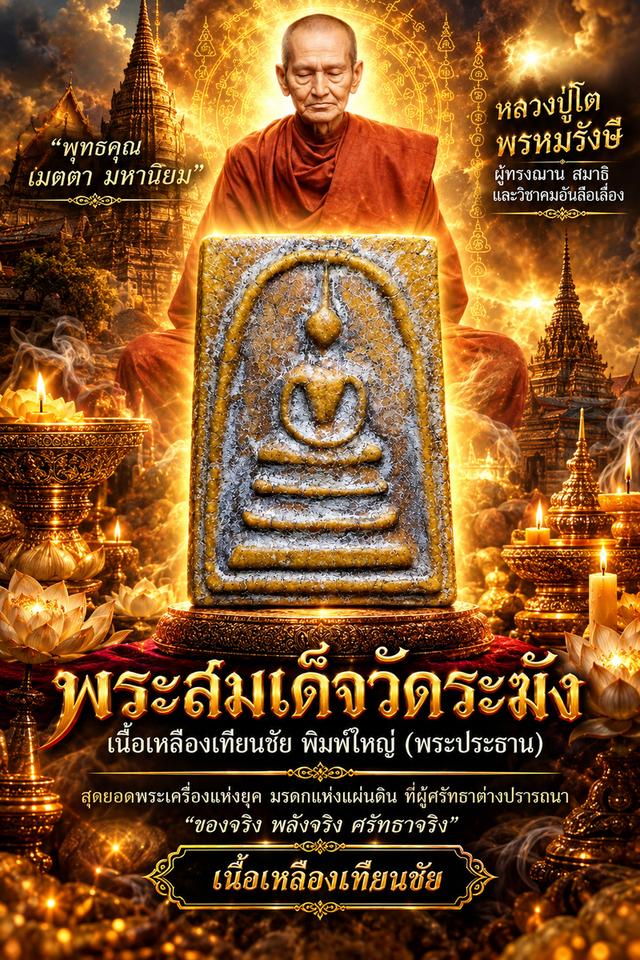 🔥 พระสมเด็จวัดระฆัง พิมพ์ใหญ่ (阿赞多)