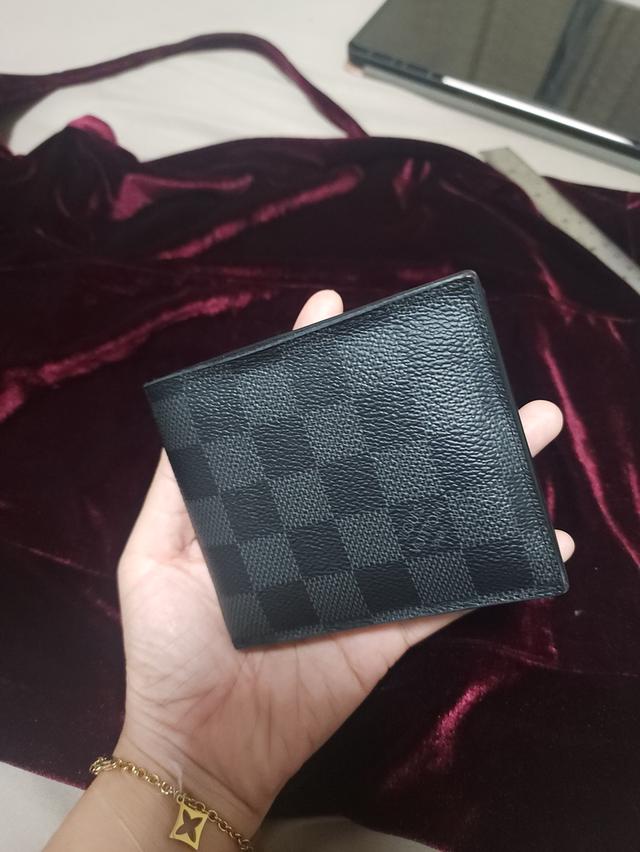 louis vuitton louis vuitton amerigo wallet damier graphite  7