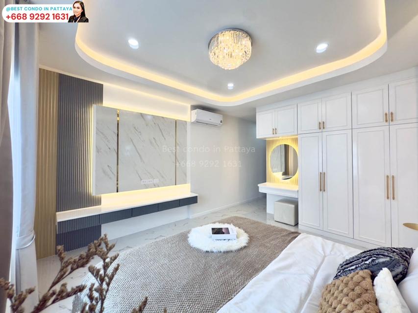 ✨ #บ้านหรูพัทยา พร้อมสระว่ายน้ำ #รหัสทรัพย์447 ✨ 🔥🔥 ราคาเพียง 10.9 ล้าน 🔥🔥 🏡 บ้านหัวมุม ขนาดกว้าง พร้อมสระว่ายน้ำระบบเกลือ และเฟอร์ครบทุกห้อง 7