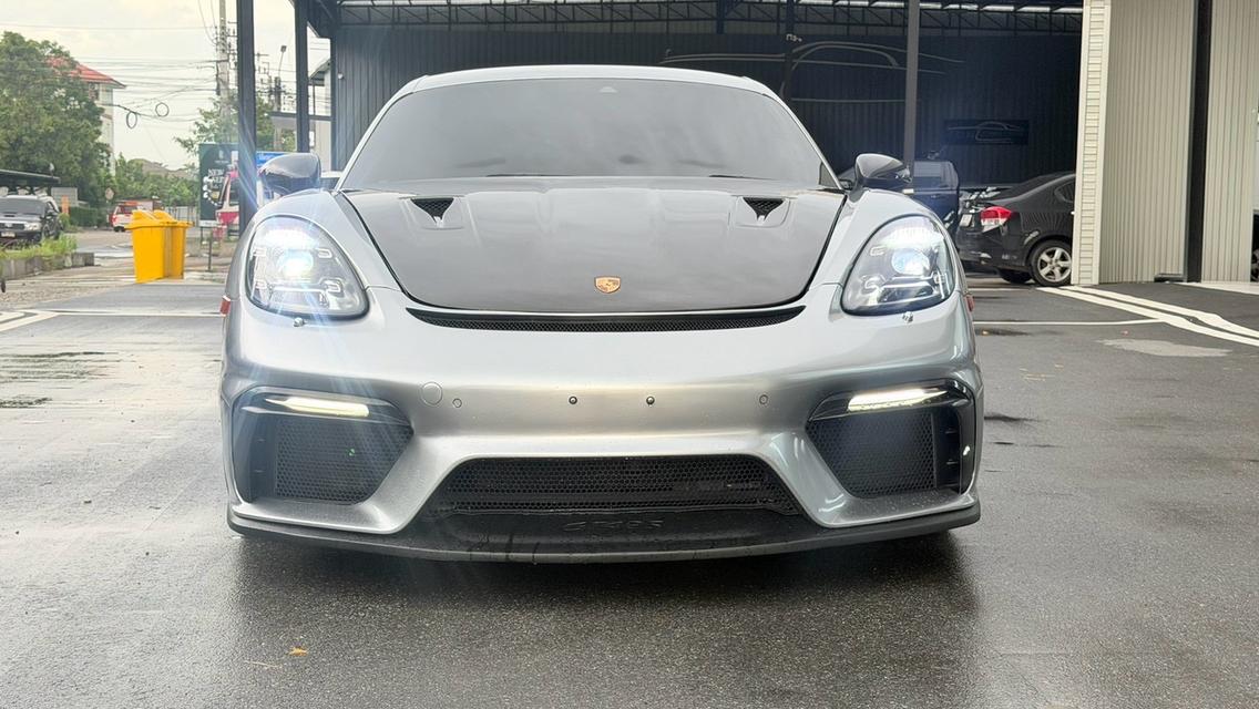 2018 PORSCHE 718 CAYMAN 2.0 Turbo สีดำ เพิ่ง WRAP GT SILVER สวยจัด  เลขไมล์เพียง 48,XXX KM