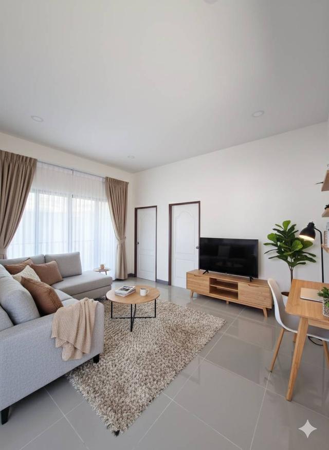 บ้านเดี่ยวชั้นเดียวเขาหินซ้อนวิลล่า 3 ห้องนอน 2 ห้องน้ำสามารถจอดรถได้ถึง 2 คันฟรีทุกค่าใช้จ่ายวันโอนกรรมสิทธิ์ 4