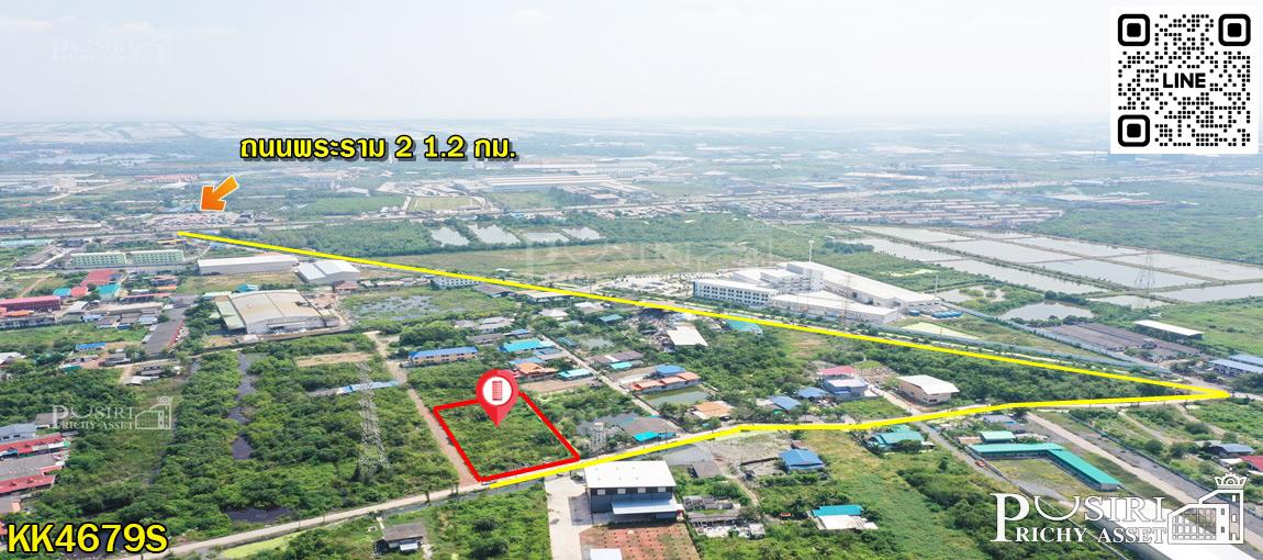 ขายที่สวยสีม่วง 2 ไร่เศษ ใกล้พระราม 2 ถนน 2 ด้าน ในราคาที่ดีที่สุด เพียงไร่ละ 3 ล้าน - KK4679S 5