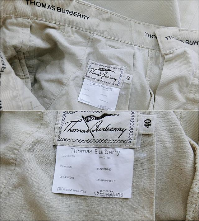 THOMAS BURBERRY แท้ เอว30 กางเกงชิโน่ขายาวคลาสสิกวินเทส 6