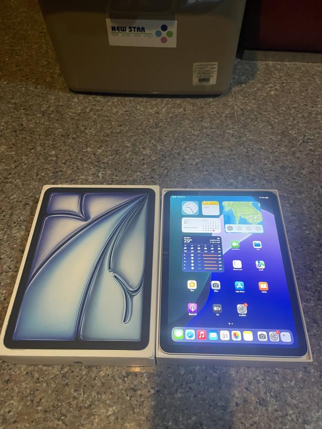 ขายiPadAir6 M2 สีBlue128กิ๊กสูนTrueยกกล่องอีมี่ตรงไร้รอยตกใช้งานดีทุกๆฟังชั่นถูกมากกกก