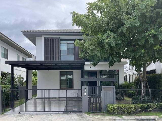 ให้เช่าบ้านเดี่ยว 2ชั้น หมู่บ้านมัณฑนา อ่อนนุช วงแหวน 3 ใกล้เมกกะบางนา และ สนามบินสุวรรณภูมิ ตกแต่งครบ พร้อมเครื่องใช้ไฟฟ้า 1
