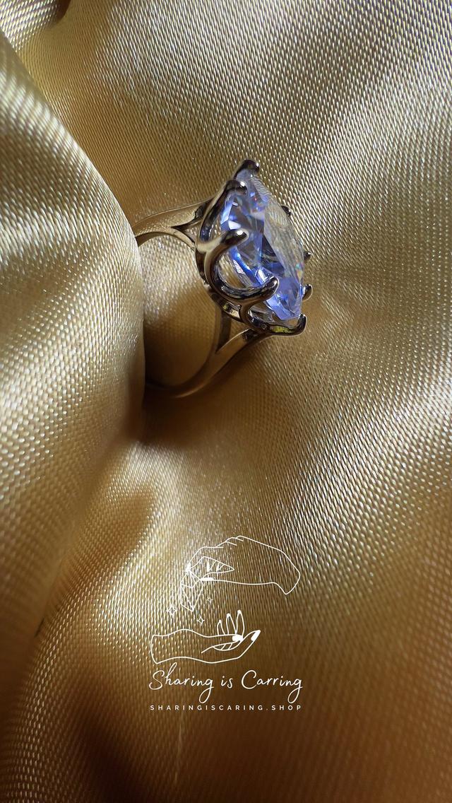 แหวนแฟชั่น เพชรแฟนซี Moissanite แบบ บริดเจอตัน ราคา ฿2,890.- บาท รวมส่ง Bridgerton style